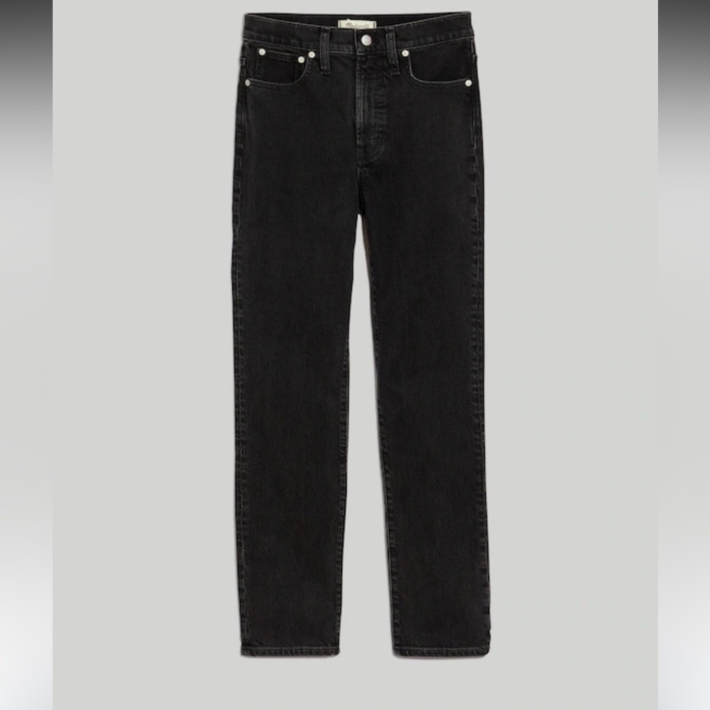 Madewell High Rise The Perfect Vintage Jean Black Washed Denim size 27 - Picture 3 of 6